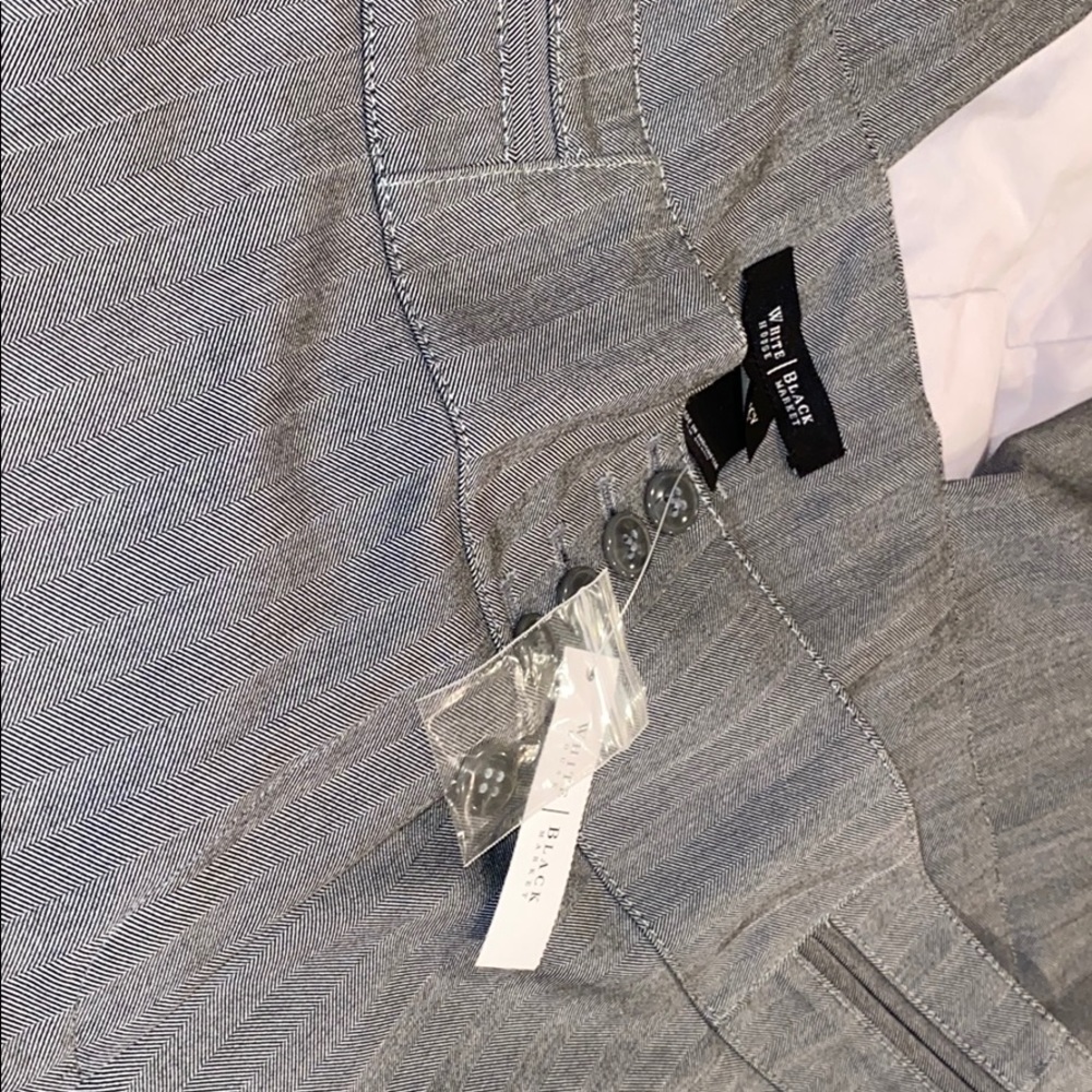 White House Black Market herringbone wide leg pant